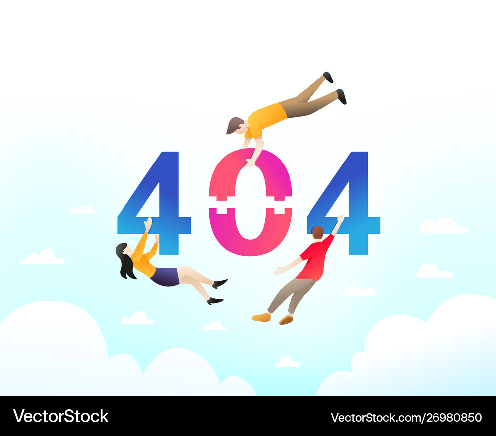 404 error page not found vector image