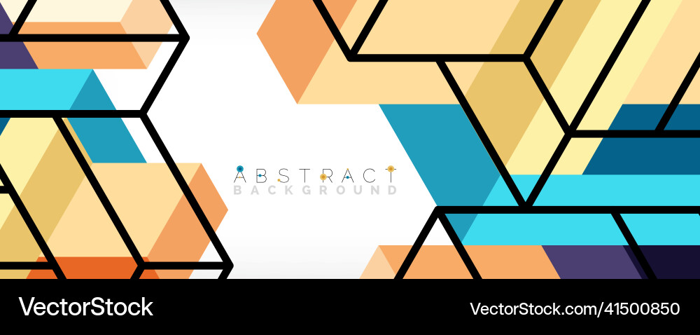 Abstract background 3d cubes cubic elements vector image