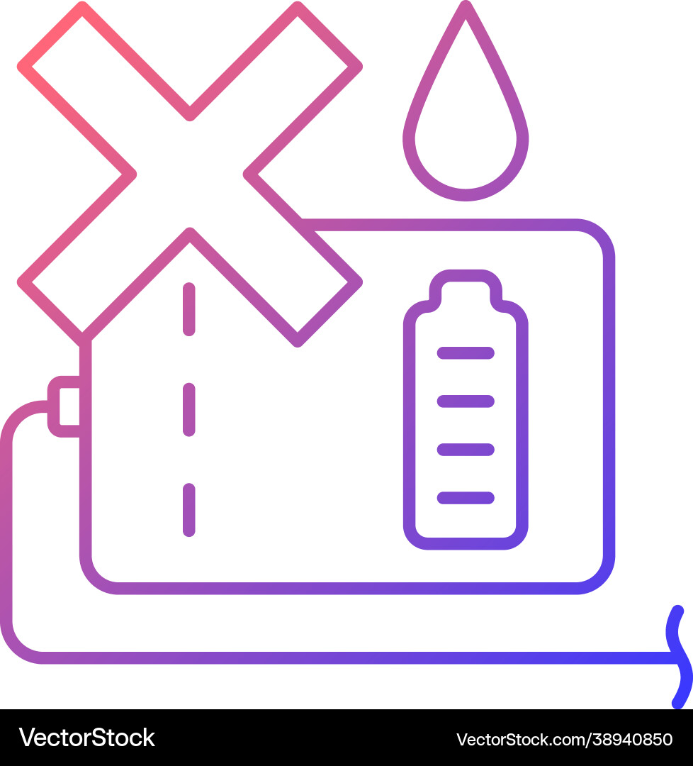 Avoid rain and wet locations gradient linear Avoid rain and wet locations gradient linear vector image