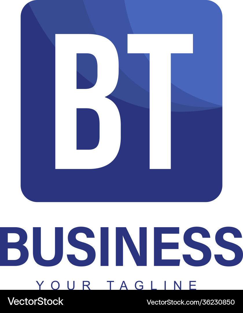 Bt initial a logo design with abstract style Vector Image