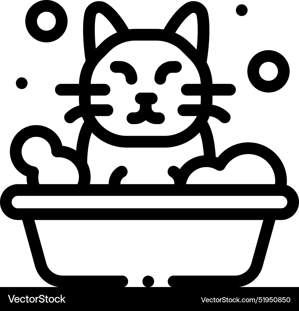 Cat icon thin linear style design isolated Cat icon thin linear style design isolated Vector Image