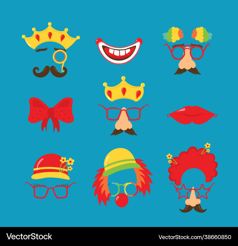 Design for jewish holiday purim with masks Design for jewish holiday purim with masks Vector Image