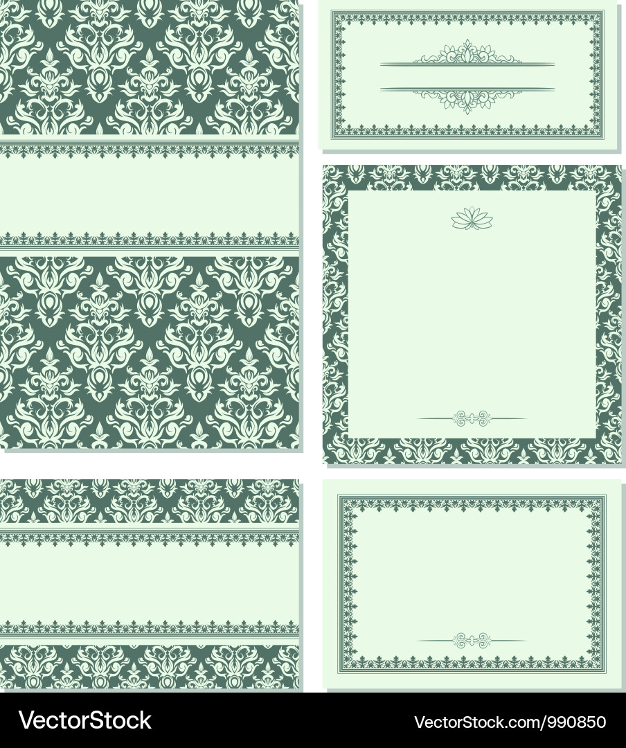 Elegant Vintage Frames Set Royalty Free Vector Image