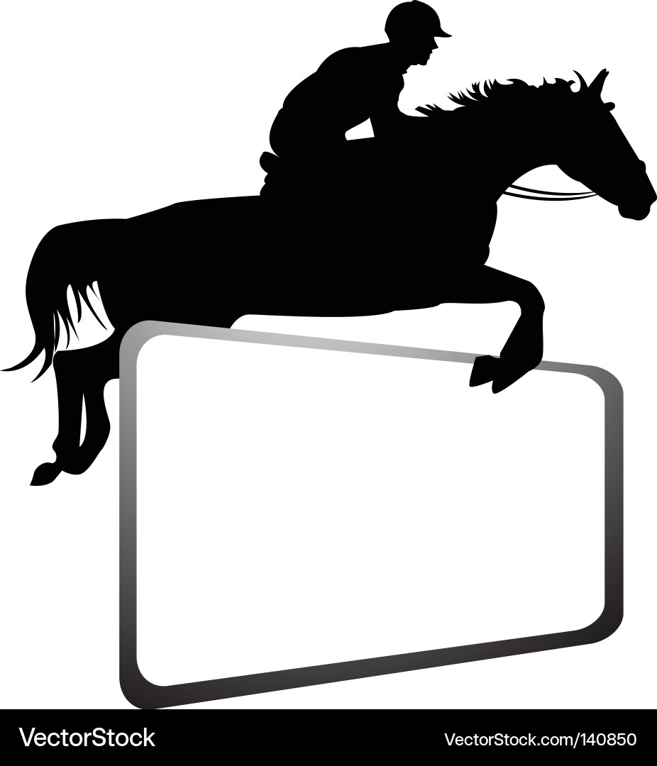 Horse Rider Silhouette vector image