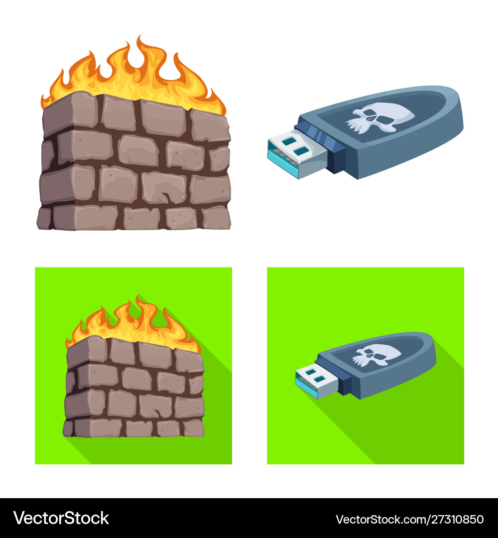Isolated object virus and secure symbol set Vector Image