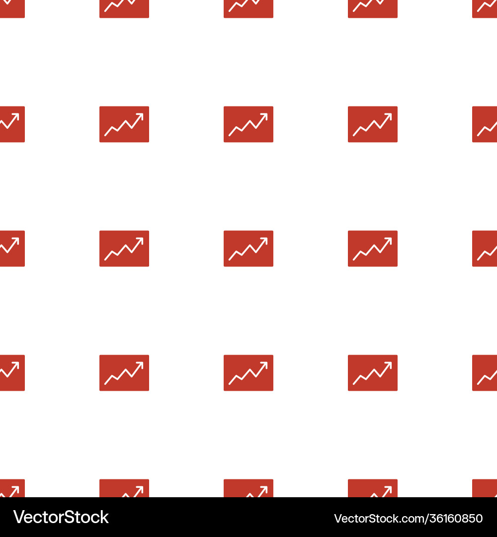 Line graph icon pattern seamless white background vector image