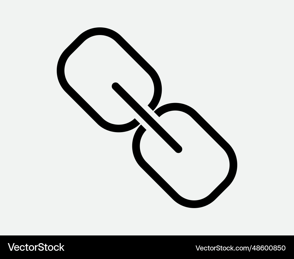 Link chain icon mail email attachment file connect Link chain icon mail email attachment file connect vector image