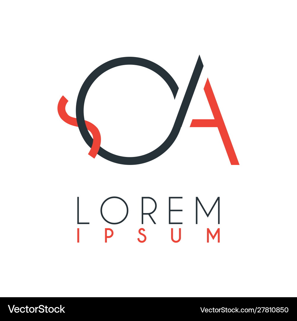 Logo between letter q and a or qa Logo between letter q and a or qa Vector Image