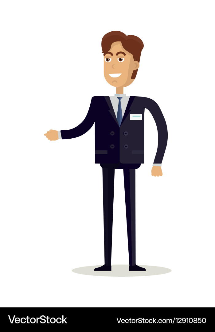 Man character in flat design vector image