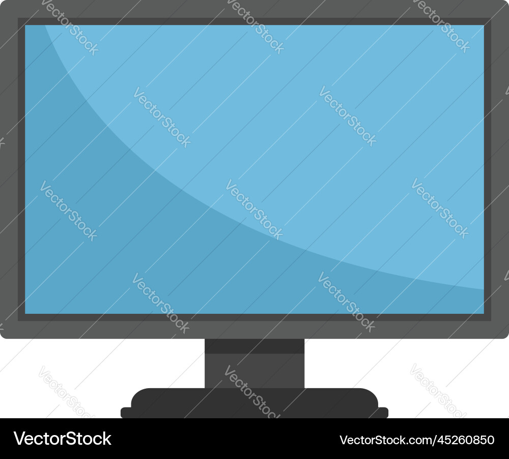 Monitor image icon flat digital display Vector Image