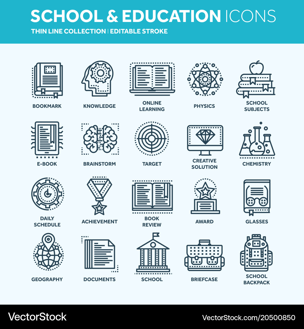 School education university study learning Vector Image