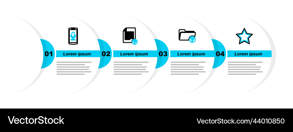 Set line star unknown directory document Set line star unknown directory document vector image