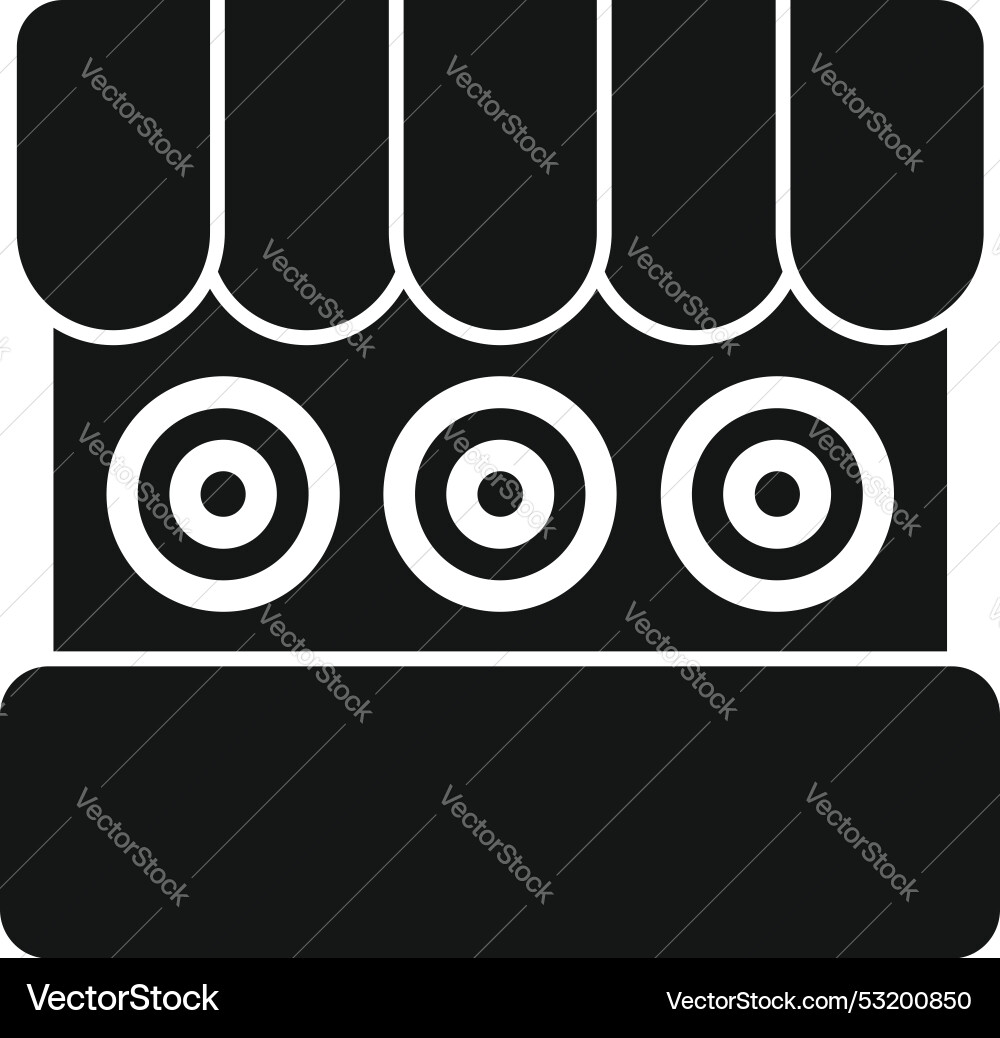 Shooting range arcade game booth icon representing Shooting range arcade game booth icon representing vector image