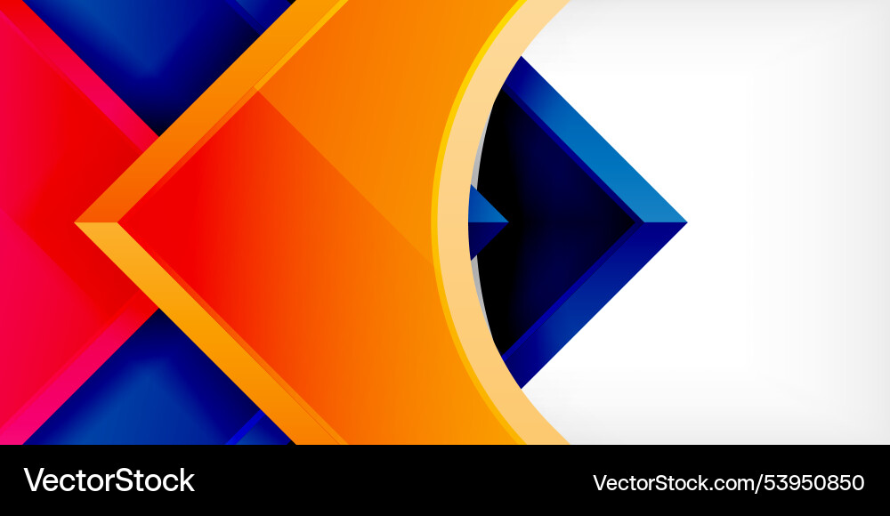 Square arrow shapes with round elements Vector Image
