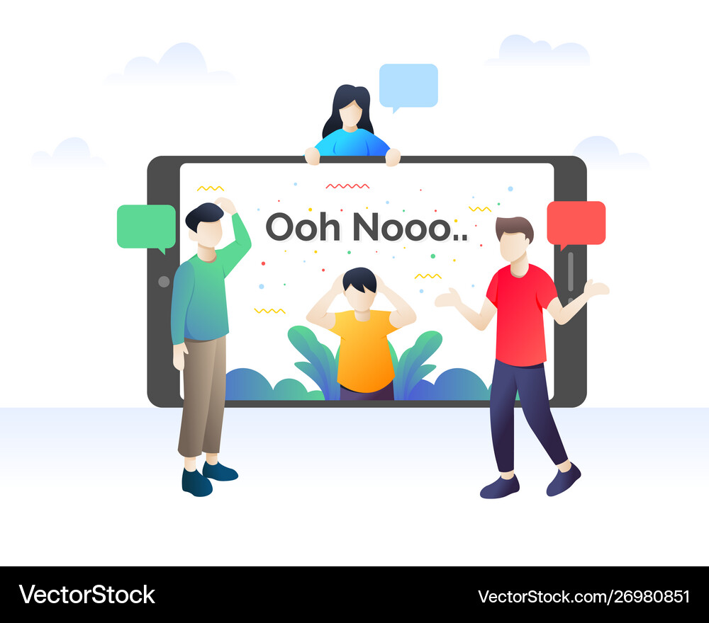 404 Error - Page Not Found Vector Image