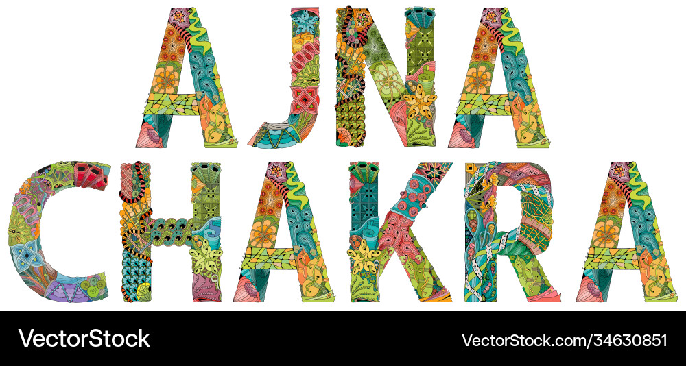 Ajna chakra entangle object Vector Image