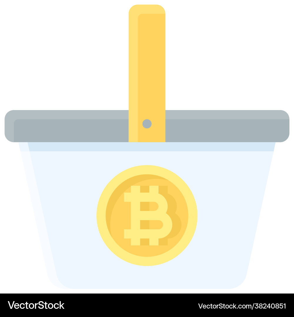 Basket icon cryptocurrency related – Royalty-Free Vector | VectorStock