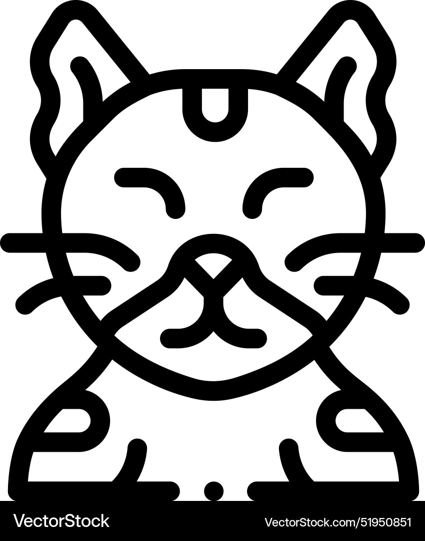 Cat icon thin linear style design isolated Cat icon thin linear style design isolated Vector Image