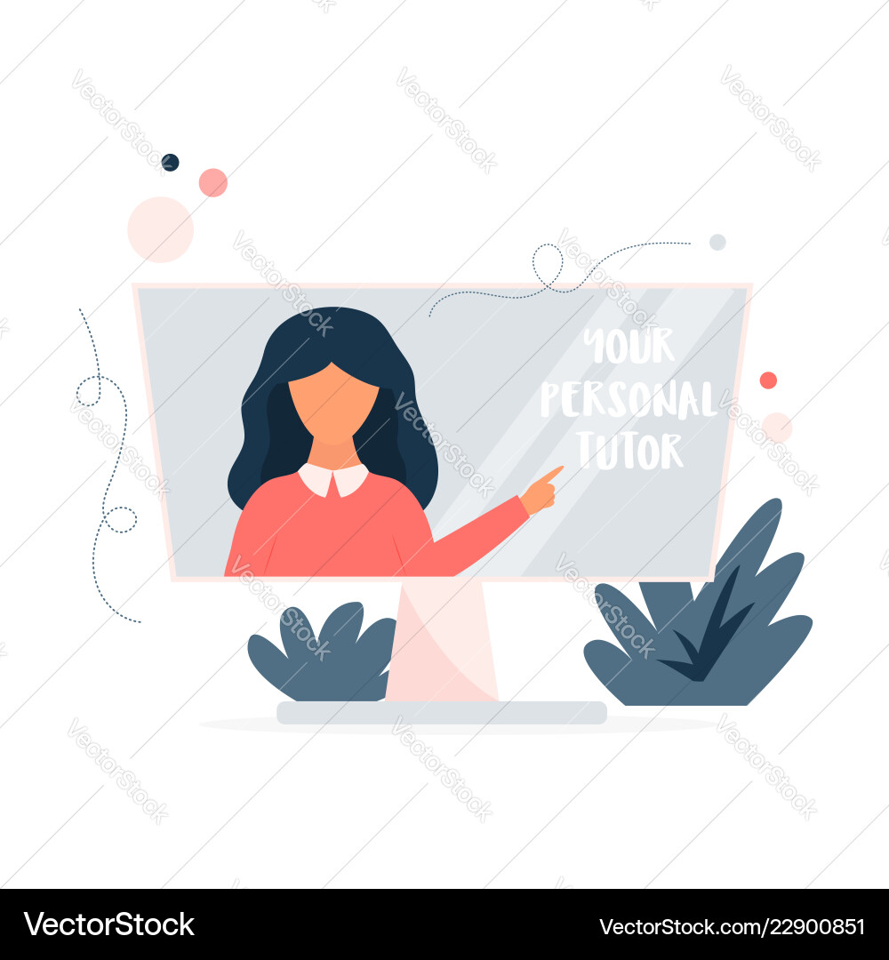 Concept for e-learning Vector Image