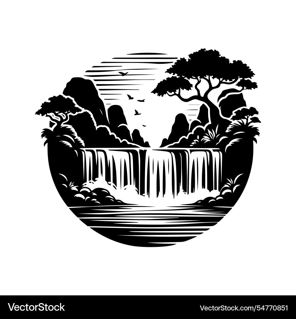 Create stunning projects with spring waterfall Create stunning projects with spring waterfall Vector Image