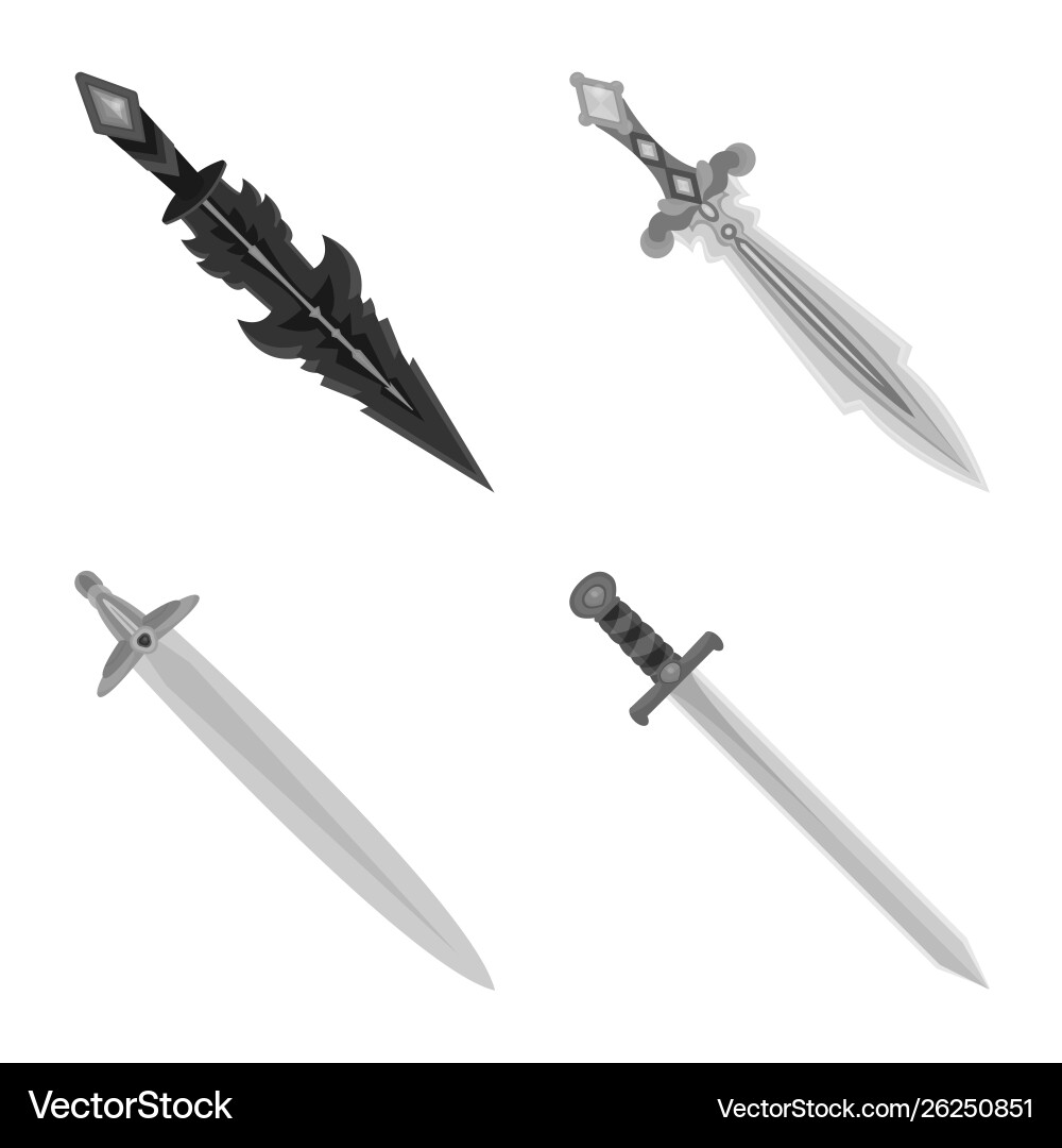 Design sharp and blade sign set Design sharp and blade sign set vector image