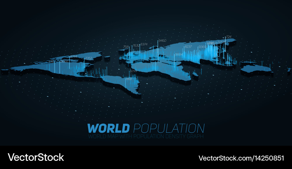 Global Population Data Visualization vector image