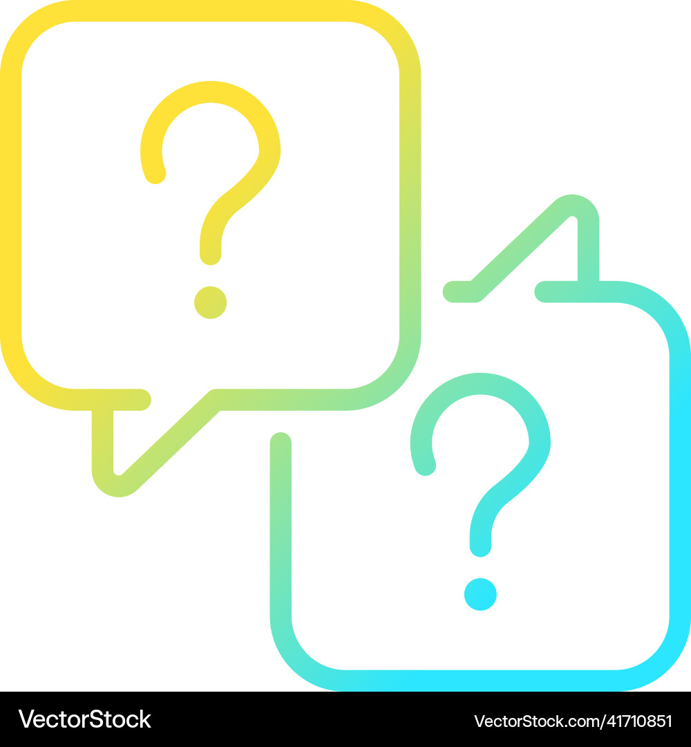 Misunderstanding gradient linear icon Misunderstanding gradient linear icon vector image
