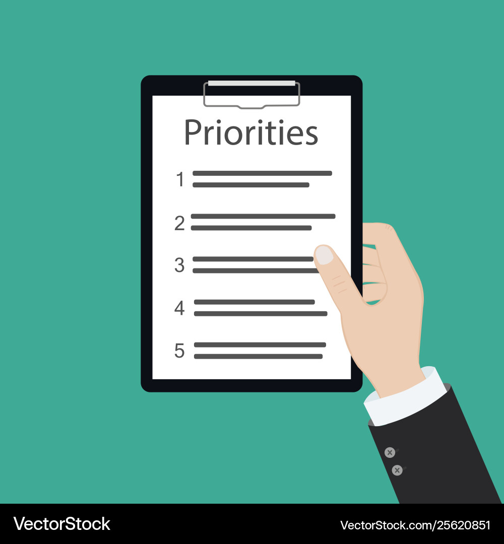 Priority Management Concepts vector image