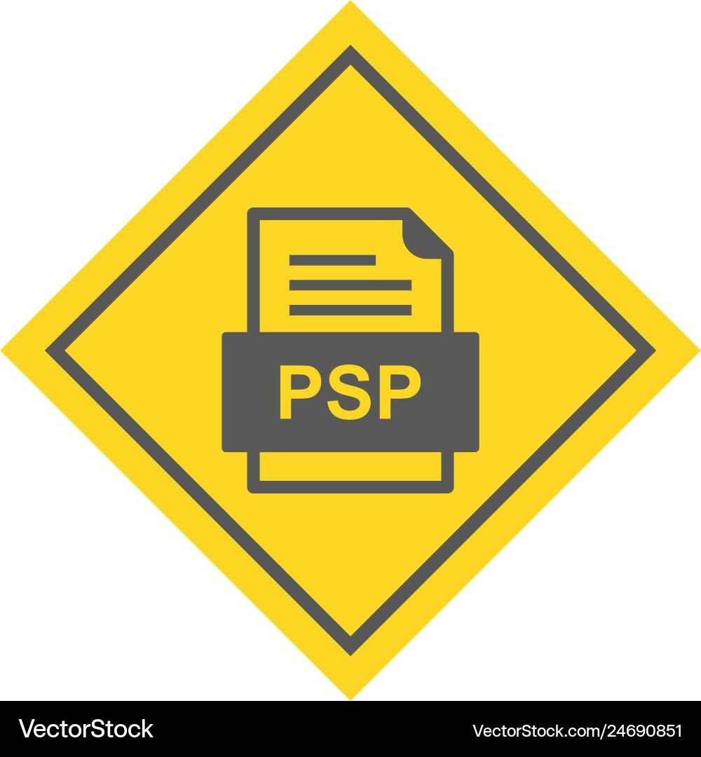 Psp file document icon vector image