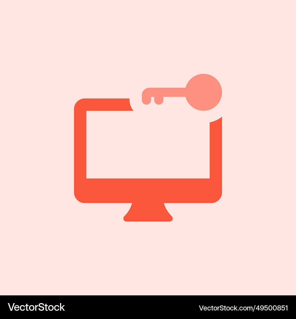 Security or encryption feature in desktop Vector Image