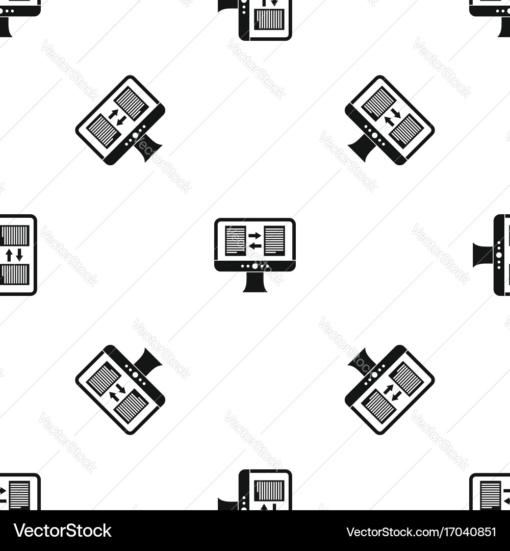 Translator app on the screen of computer pattern Vector Image