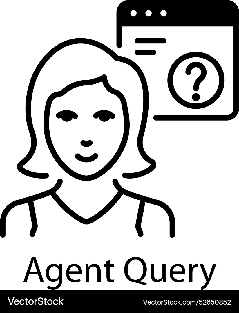 Agent query Vector Image