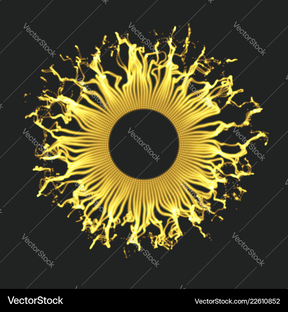 Array with dynamic particles 3d technology style Vector Image