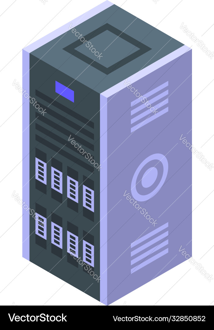 Authentication Server-Icon isometrischen Stil Vektorbild