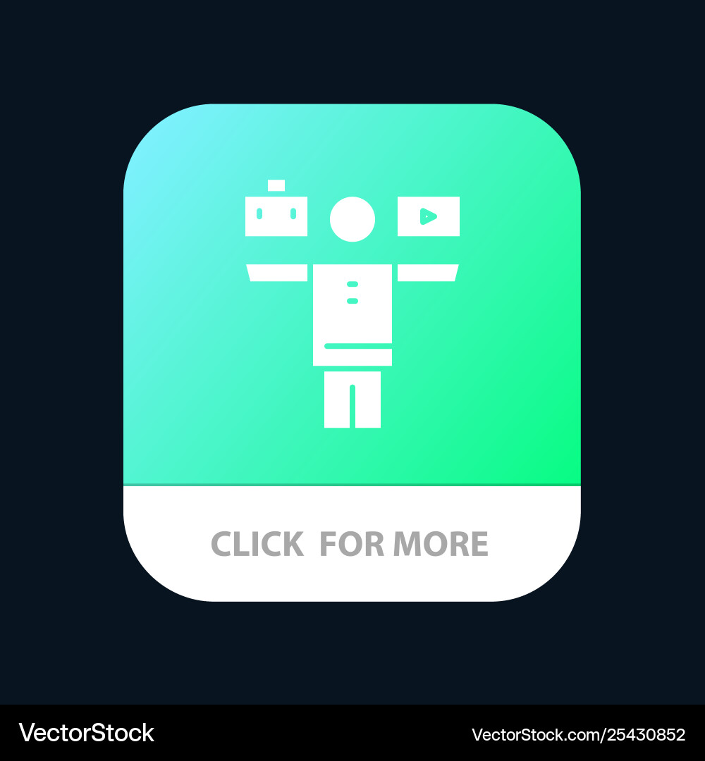 Balance life play work mobile app button android Vector Image