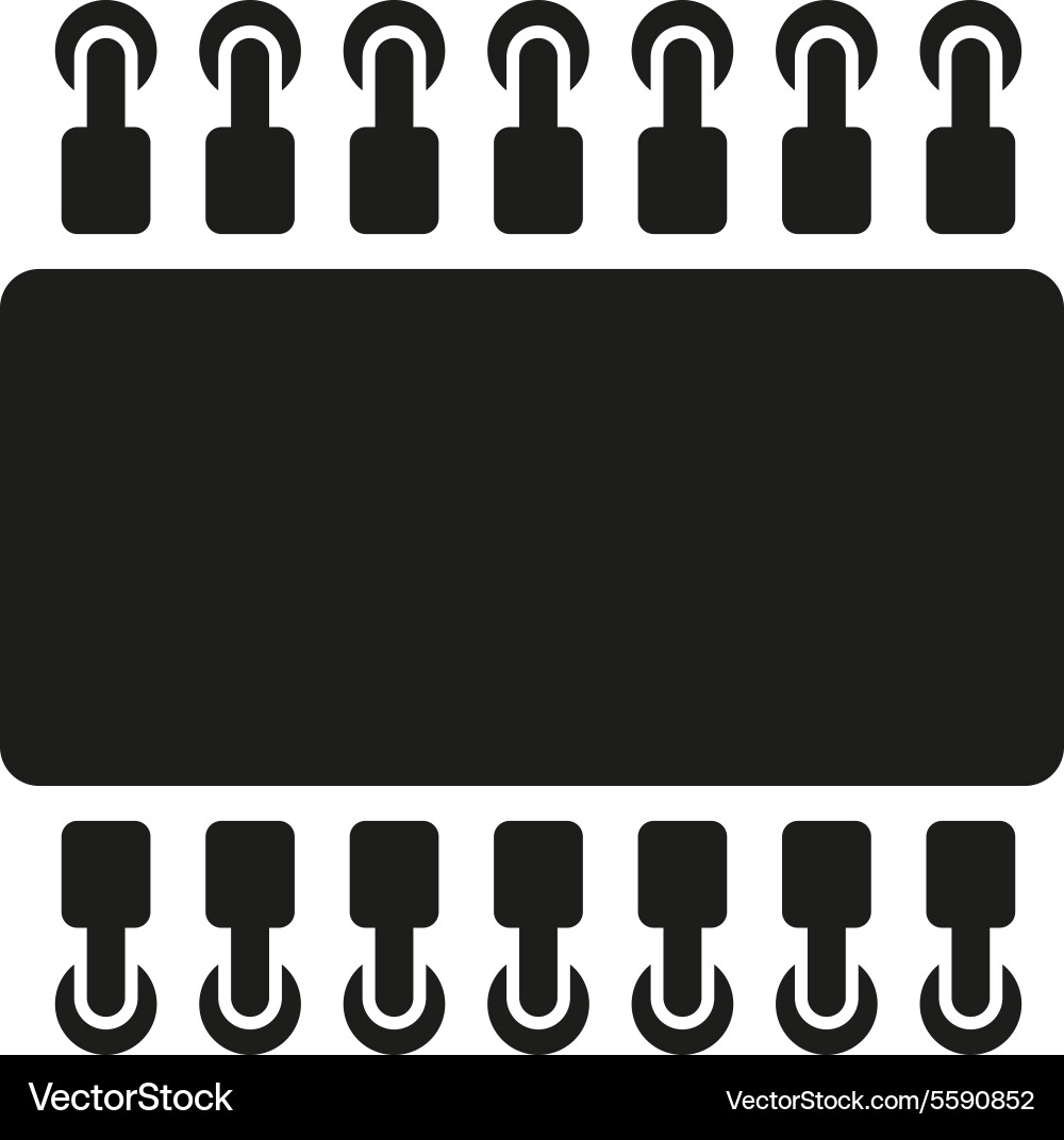 Chip Icon - Processor & Hardware vector image