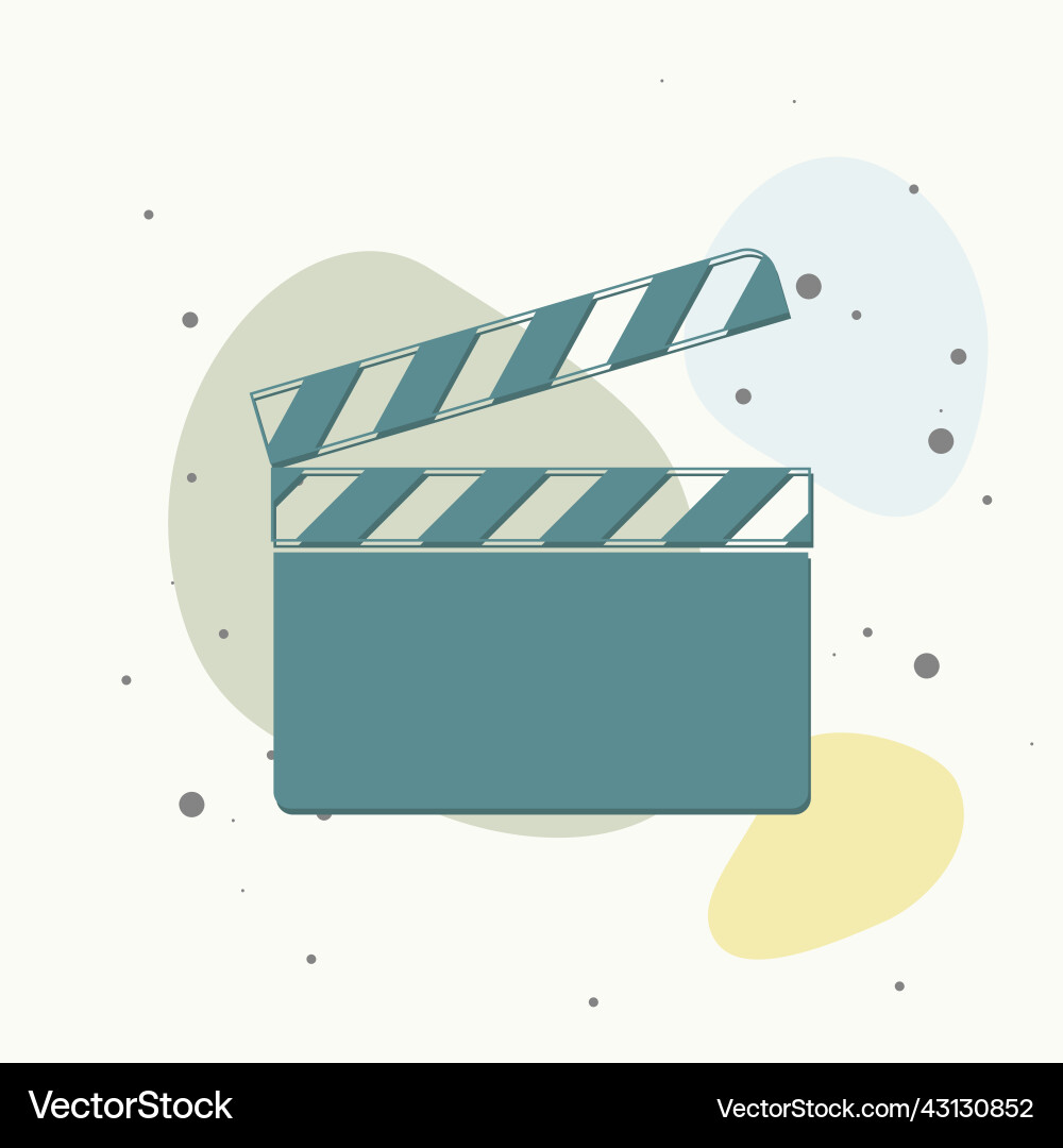Clapper for movie on multicolored background Clapper for movie on multicolored background vector image