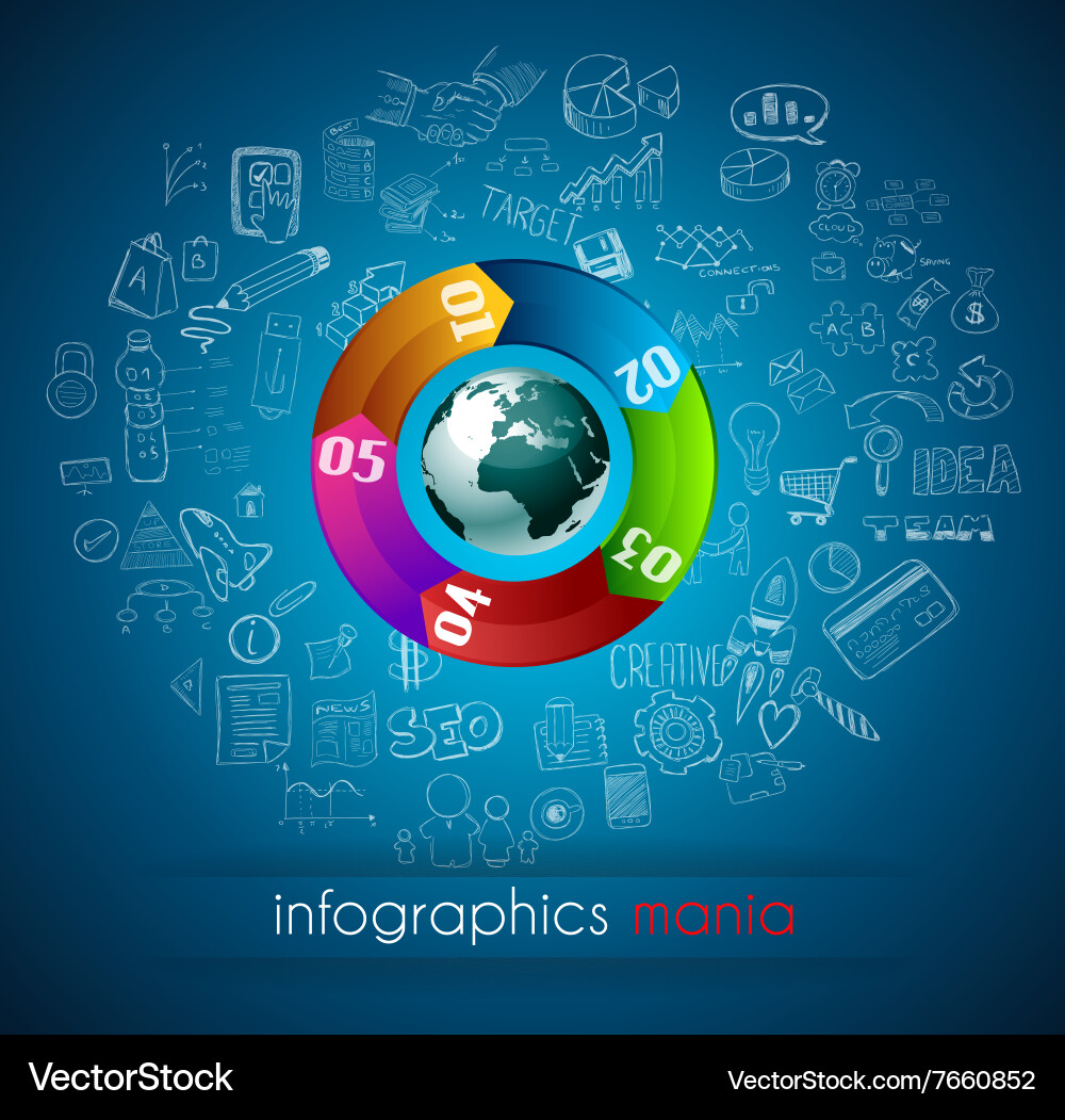 Clean infographic layout template for data vector image