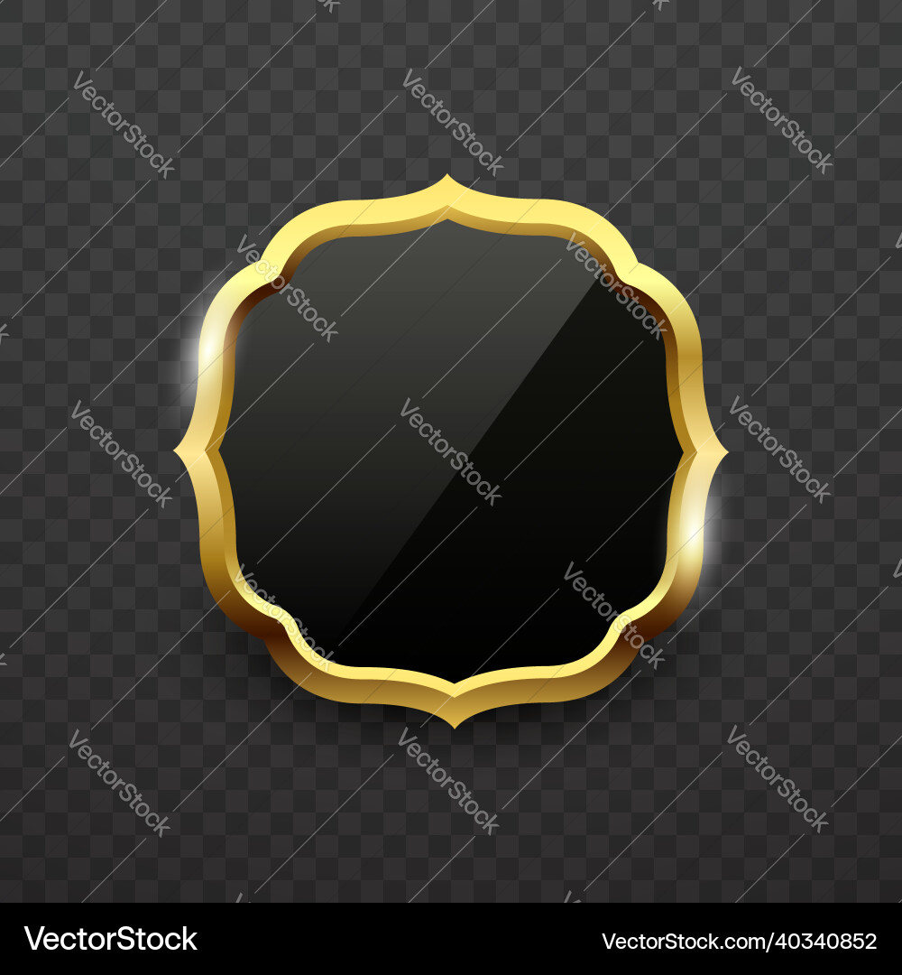 Golden Retro Frame Royalty Free Vector Image - VectorStock