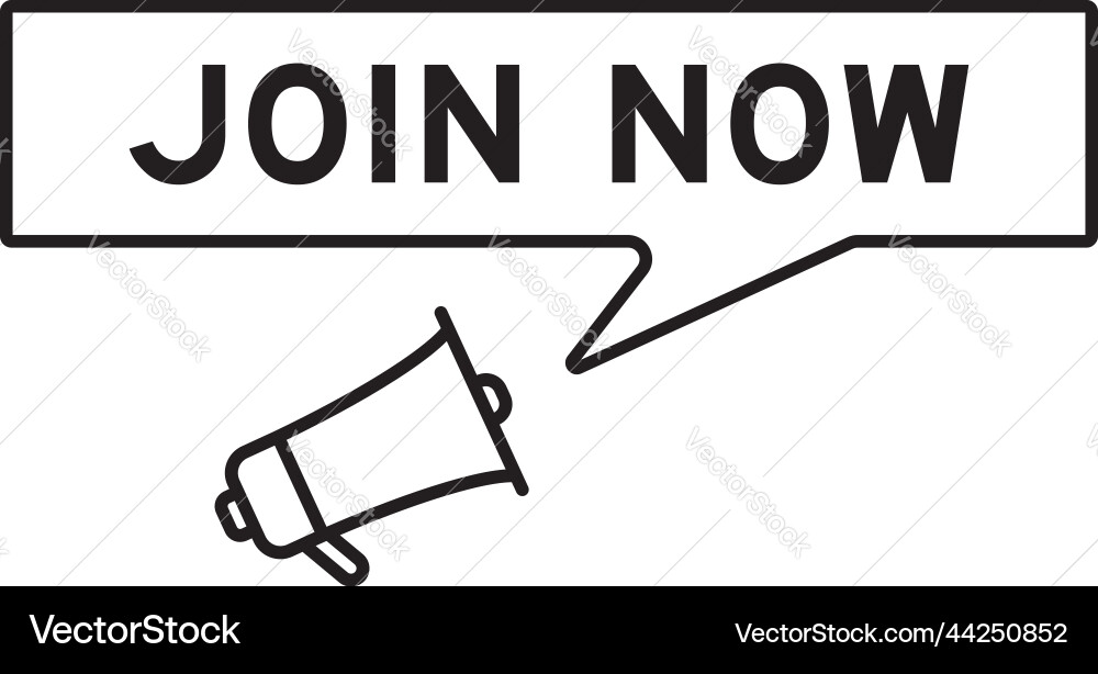 Megaphone icon with speech bubble in word join Megaphone icon with speech bubble in word join Vector Image