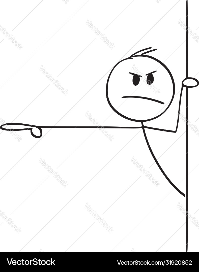 Rude Businessman Peeking vector image