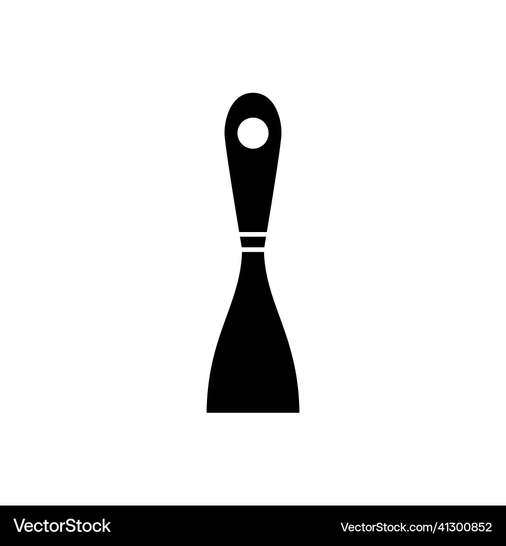 Scraper icon in line art style spatula vector image