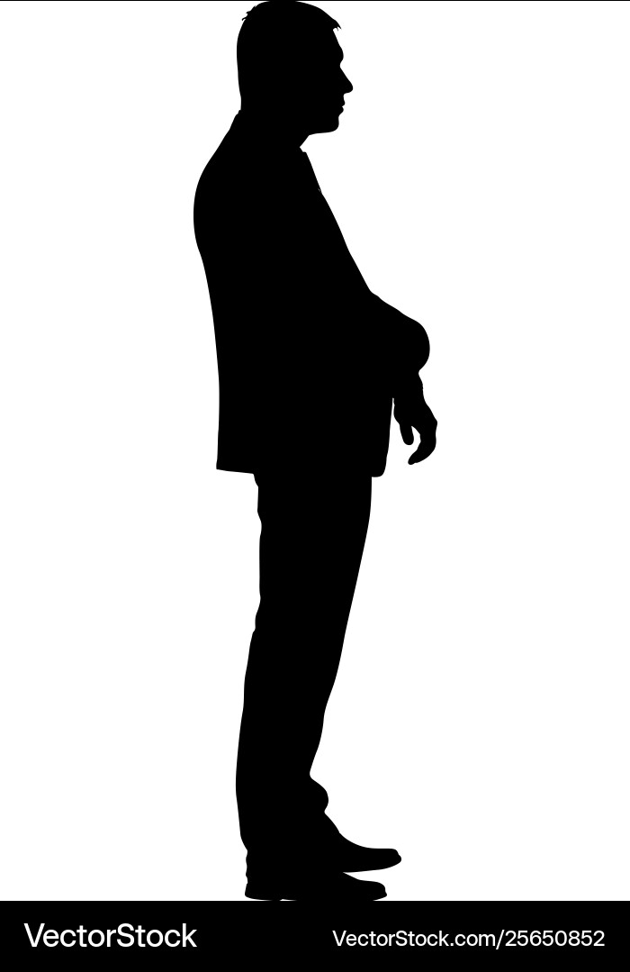Silhouette people standing on white background Silhouette people standing on white background vector image