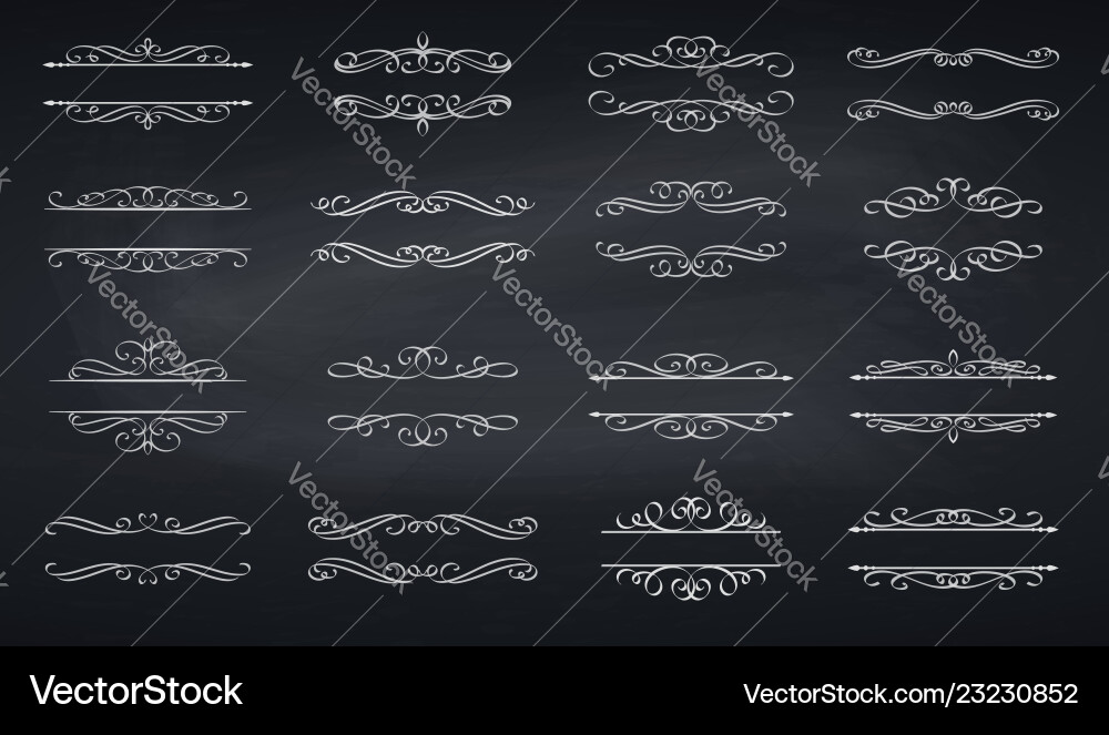 Swirl scroll and divide Swirl scroll and divide vector image