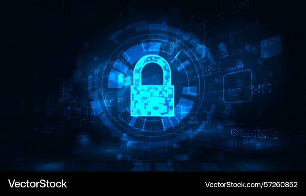 Technology abstract digital security tech circle Technology abstract digital security tech circle vector image