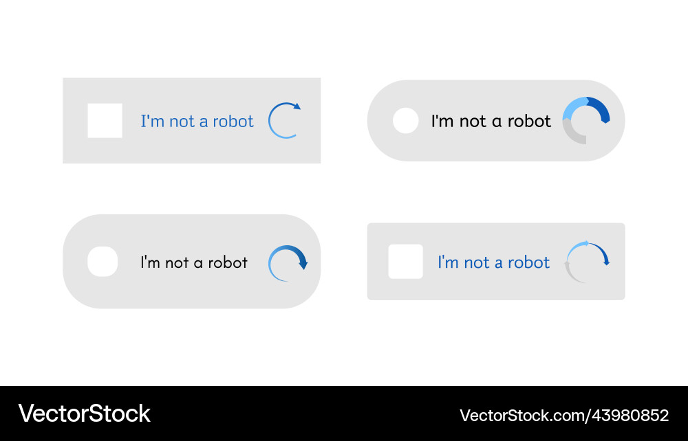 Template for entering captcha im not a robot Template for entering captcha im not a robot vector image