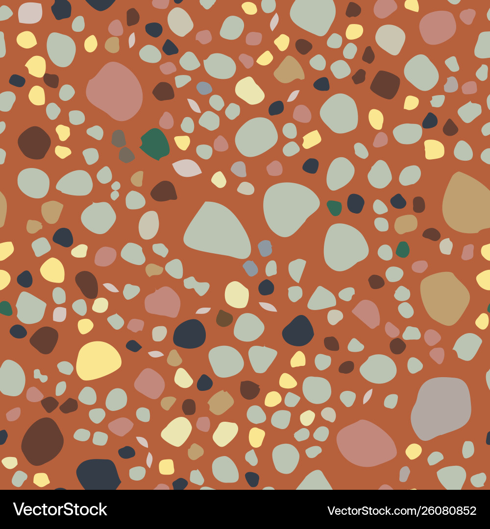Terrazzo seamless repeat pattern design Vector Image