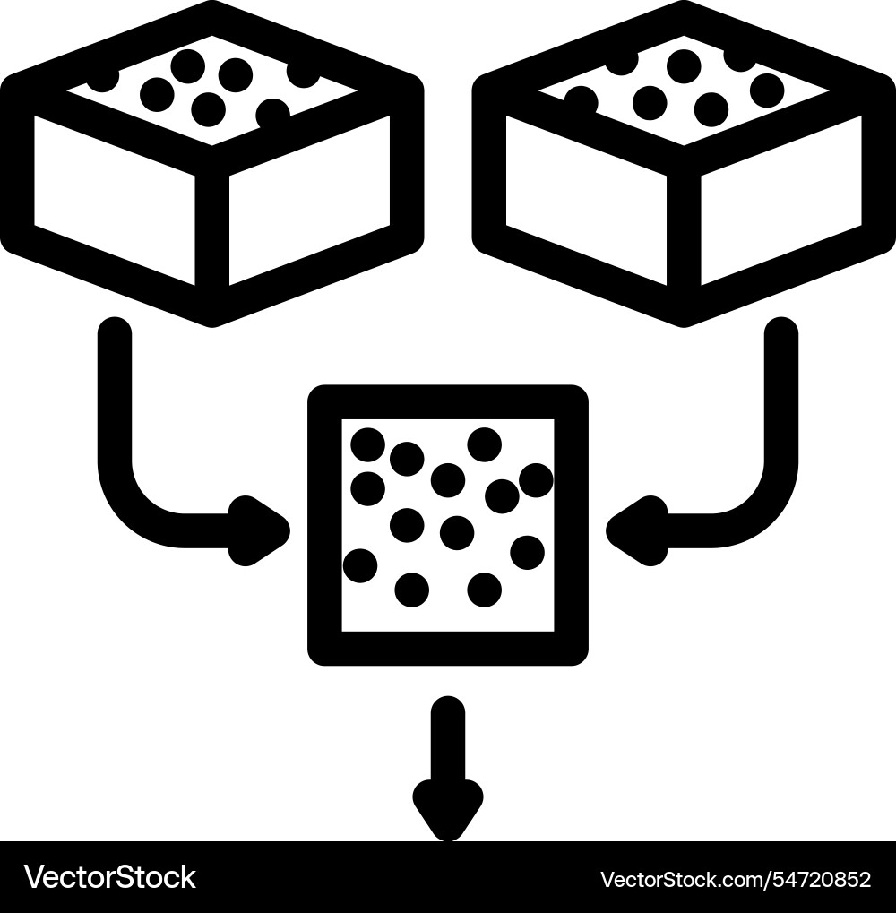 Training data machine learning line icon vector image