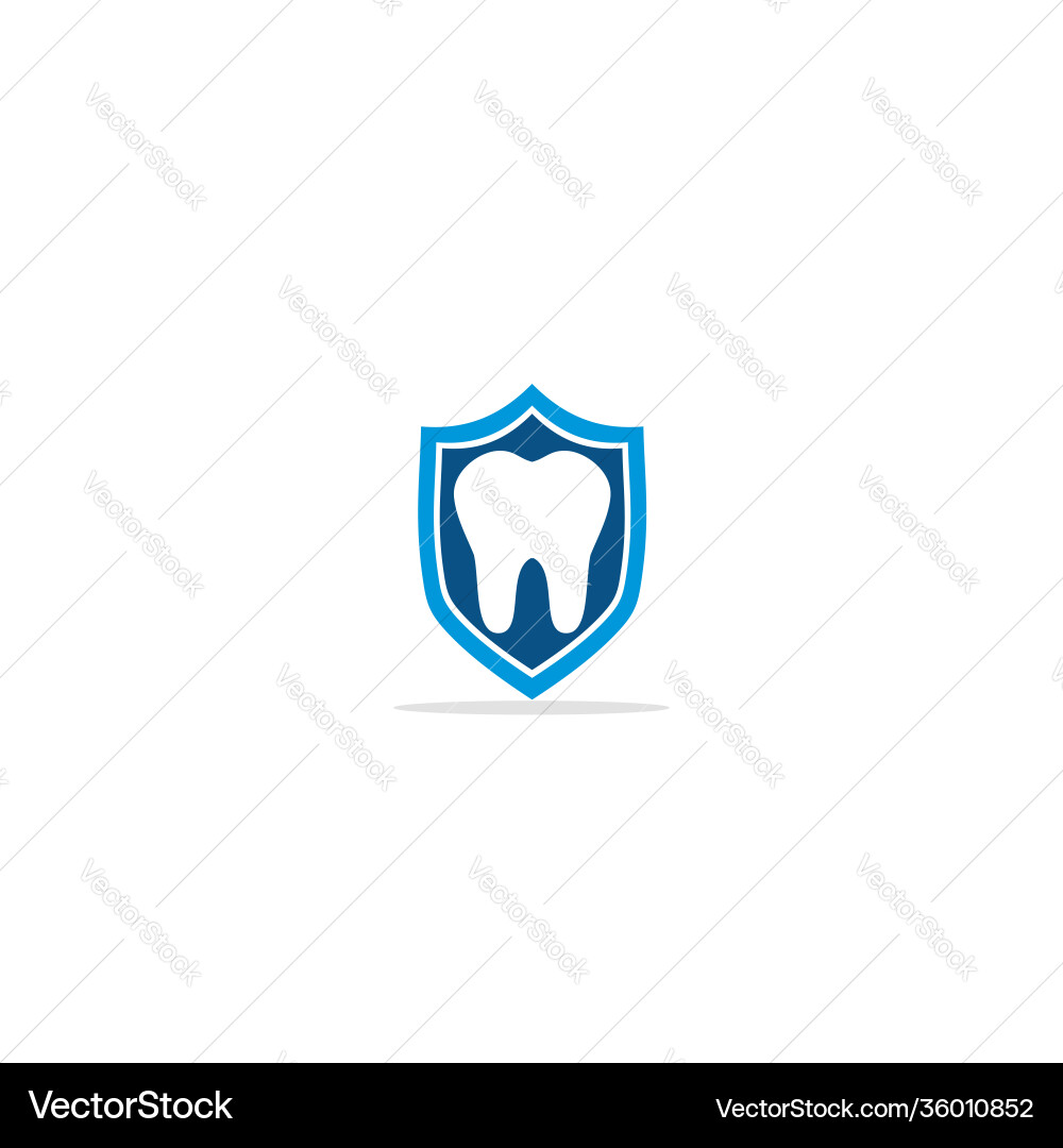 Zahnzahn Zahnschild schützen Logo Zahnzahn Zahnschild schützen Logo vektorbild