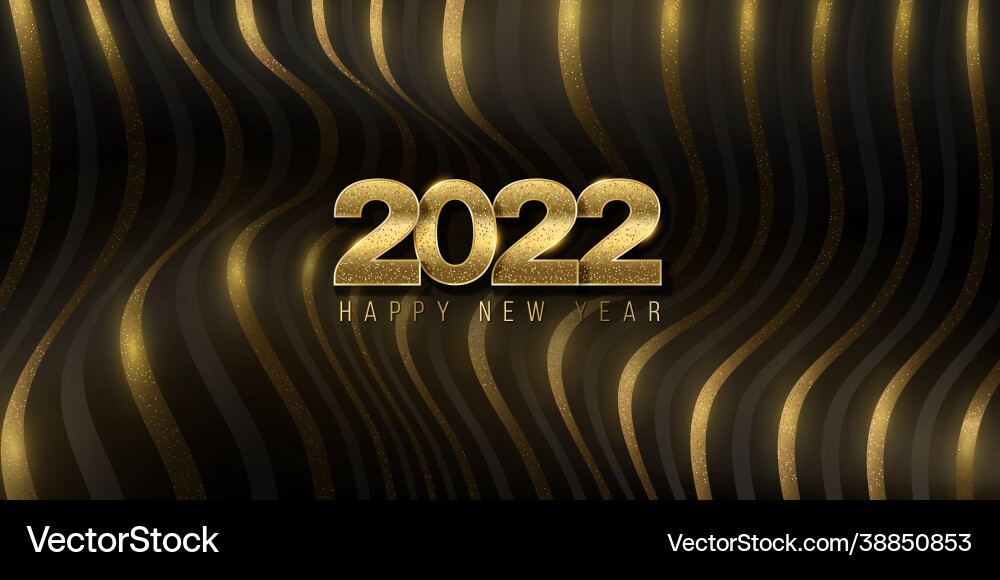 Abstract 3d waveforms background for 2022 new year Abstract 3d waveforms background for 2022 new year vector image